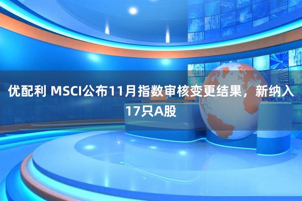 优配利 MSCI公布11月指数审核变更结果，新纳入17只A股
